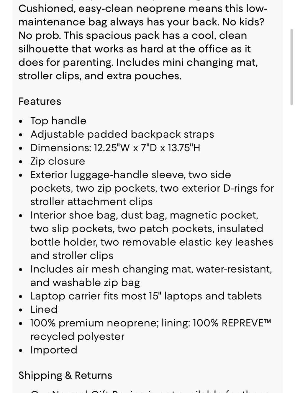 Dagne Dover Large Indi diaper bag backback - Picture 5 of 11